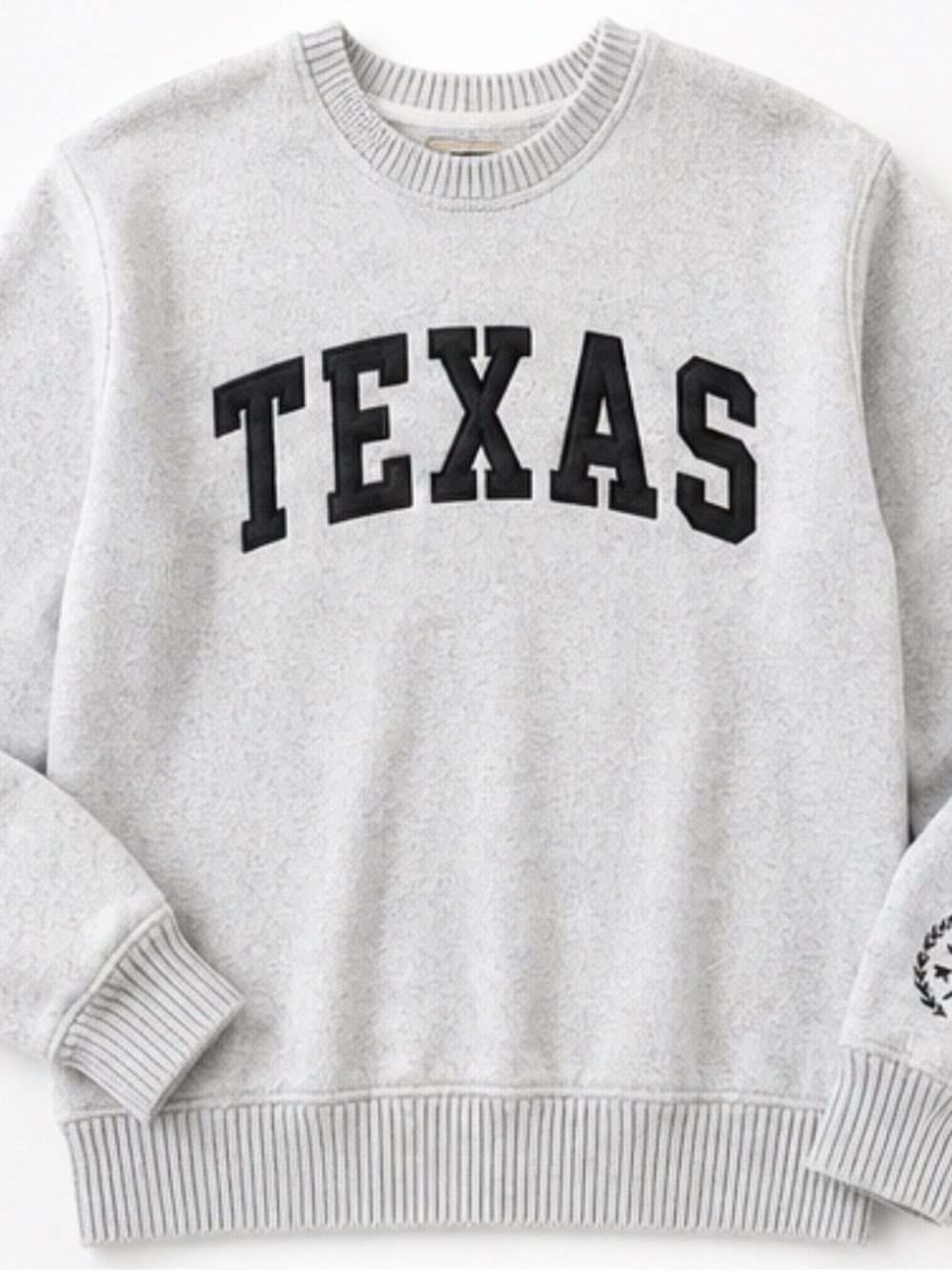 Women's Light Gray 'TEXAS' Crewneck Sweater